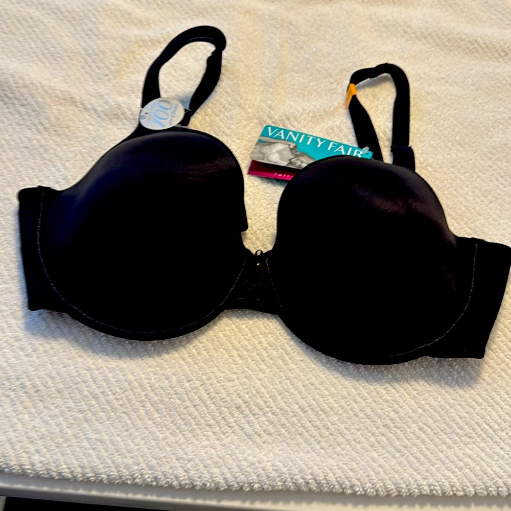 Vanity Fair Black Full Coverage Body Caress 
Bra Size 36DD